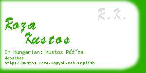 roza kustos business card